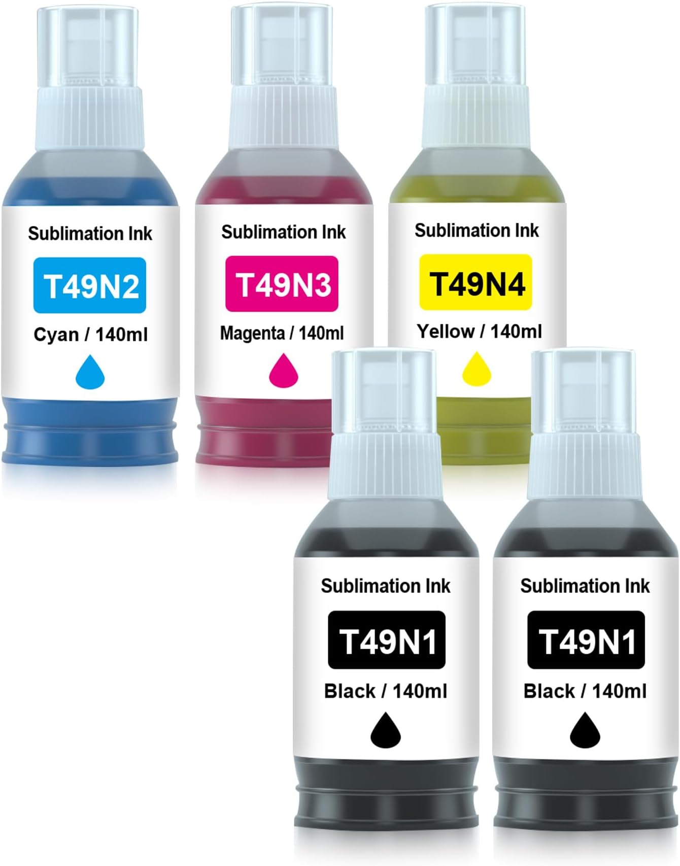 Yongairuink Compatible T49N T49N1 T49N2 T49N3 T49N4 Sublimation Ink