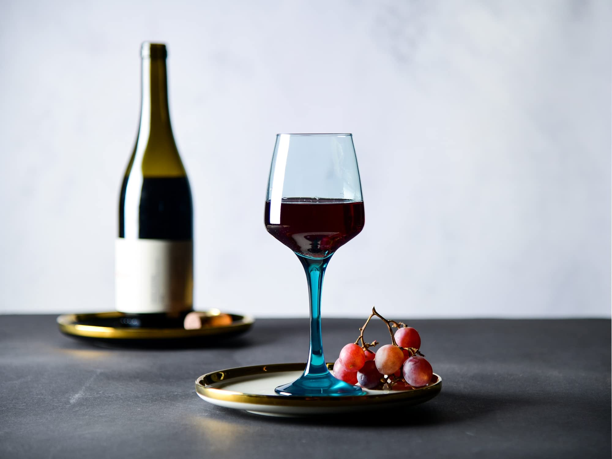 Glasmark Krosno Sektgläser Set | 6 Champagnergläser à 0,2 Liter | Goldakzent | Spülmaschinenfest | Aus Polen