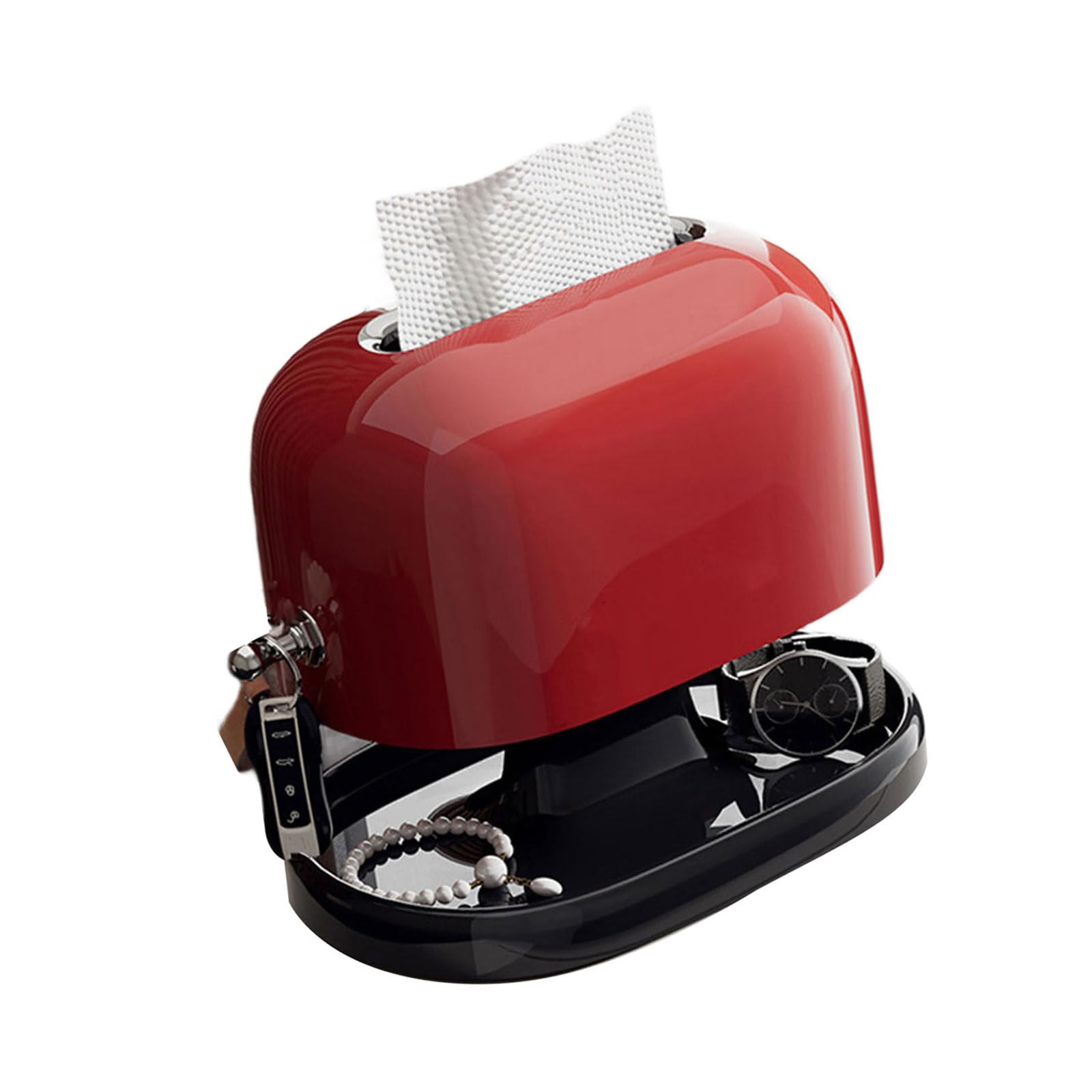 Nucelit Tissue Storage Box for Home and Decorative Use Practical Napkin Holder with Storage Shelf Paper Towel Container Stylish Tissue Box