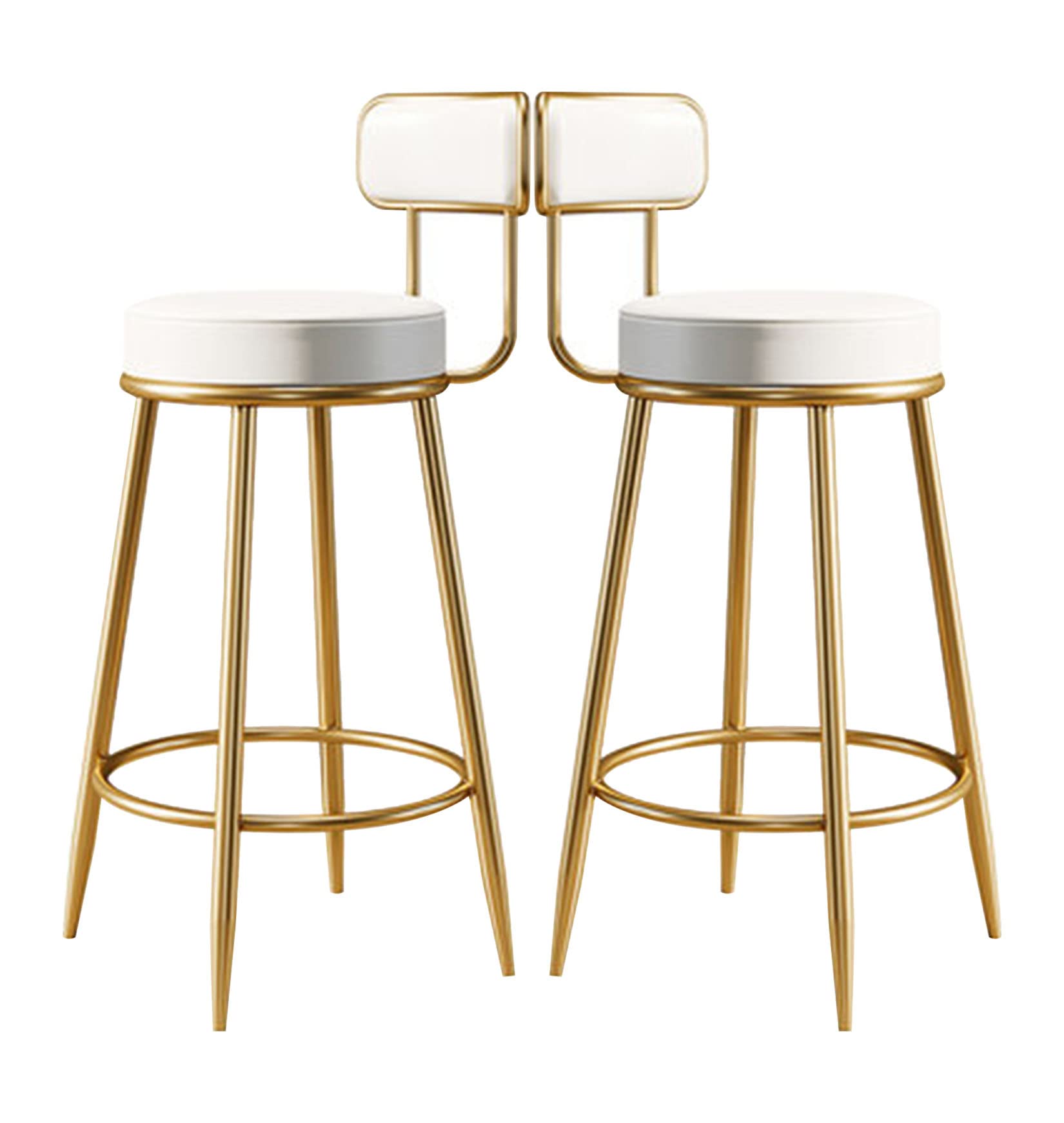 Tabouret de bar du milieu du siècle en cuir rembourré haut de gamme