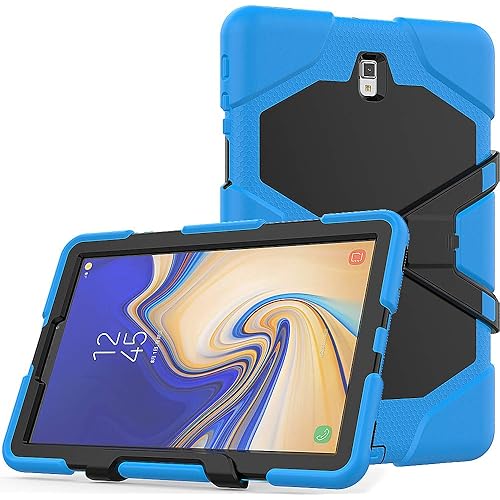 TianTa Galaxy Tab S4 10.5 Case SM-T835, Hybrid Three Layer Heavy Duty Shockproof Protective Cover with Built-in Screen Protector & Kickstand for Galaxy Tab S4 10.5" 2018 (SM-T830/T835/T837) - Blue