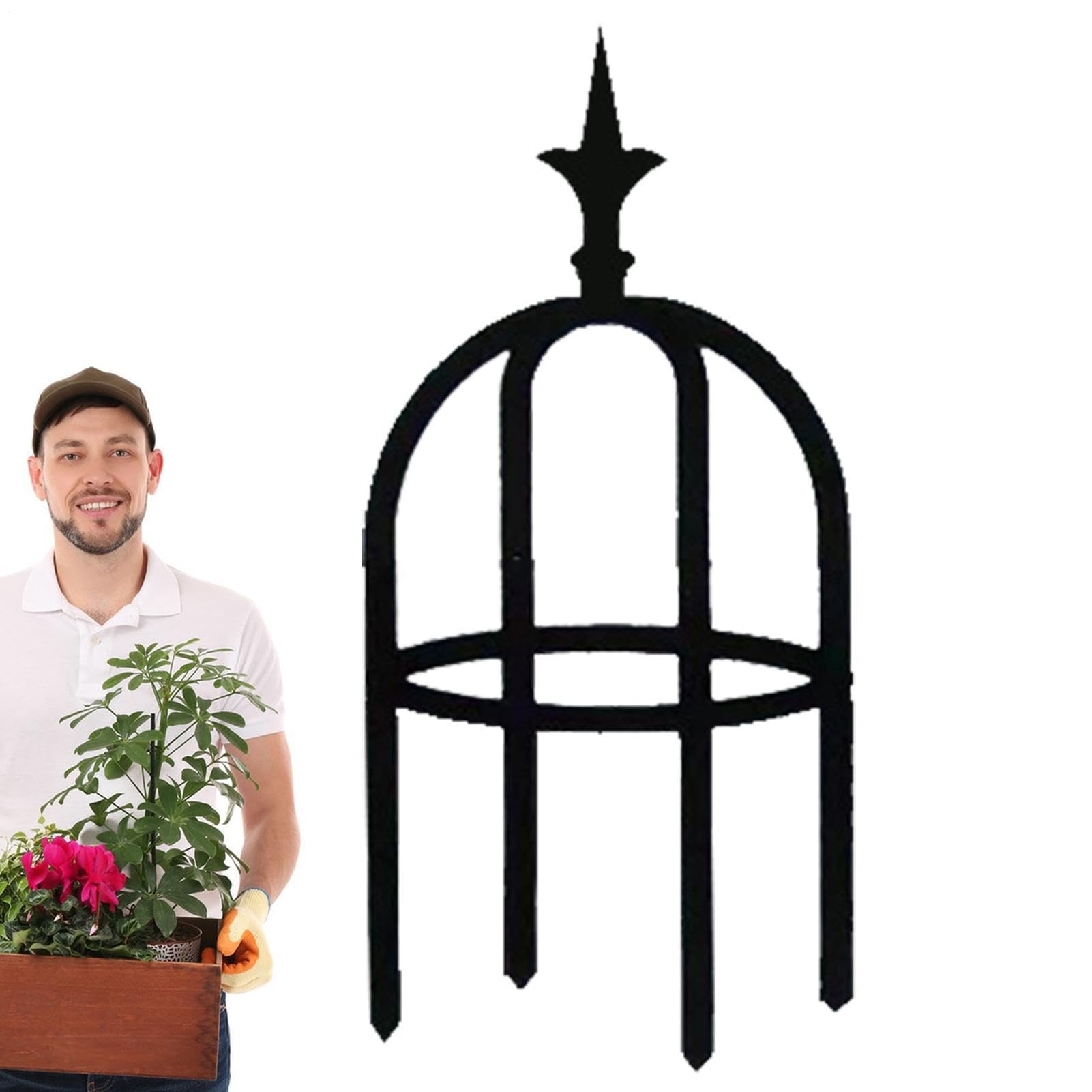 Enrejado para plantas trepadoras de metal resistente para soporte de torre de rosas y hiedra
