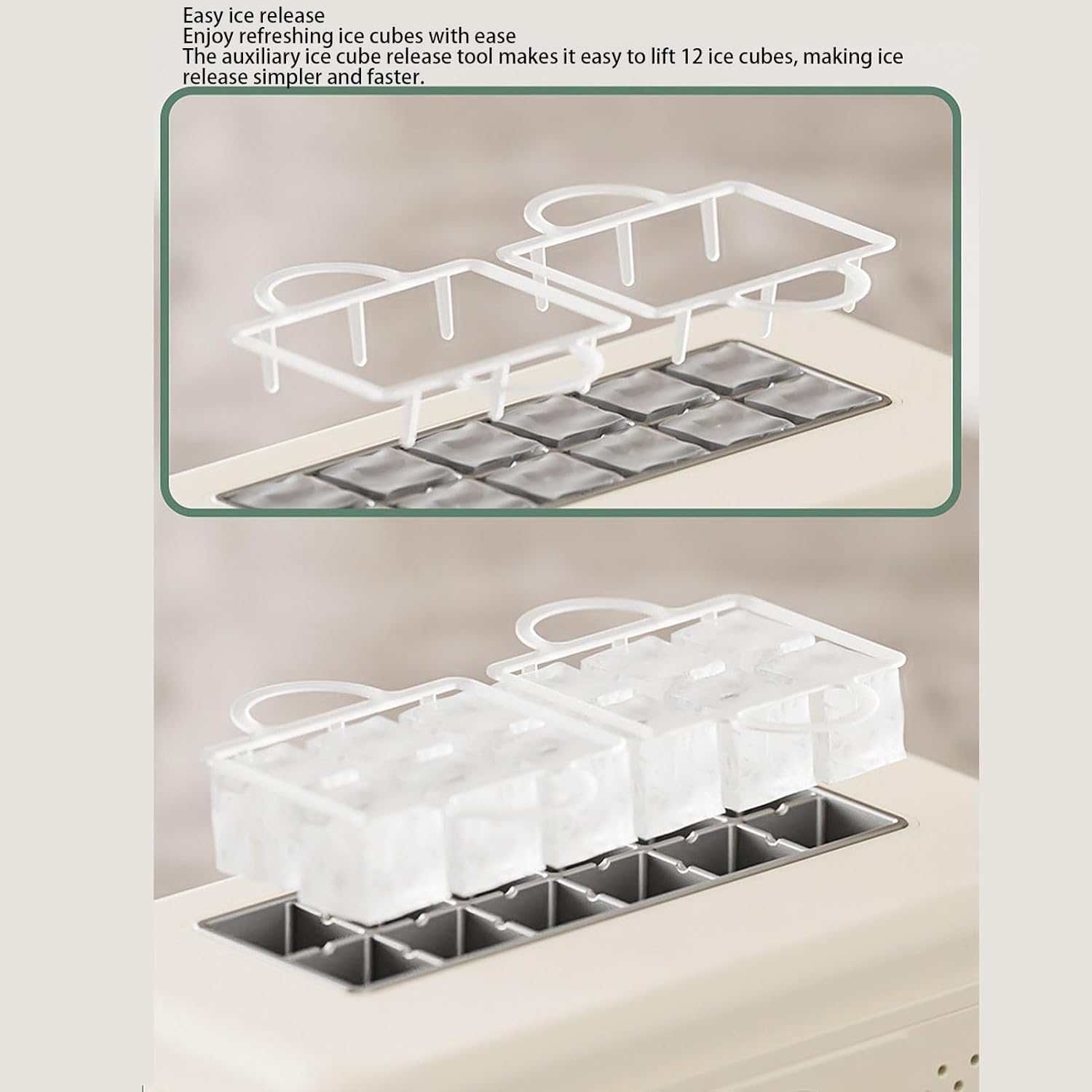 Focket Ice Maker Ice Maker, Portable Compact Countertop Mini Ice Maker Machines with Ice Tongs, Car Electric Manufacturers