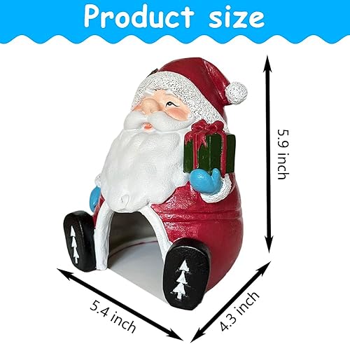 Miniatura 3 de SLOCME Decoraciones de Papá Noel para acuario - Decoración de paisaje navideño para pecera, crea un ambiente festivo