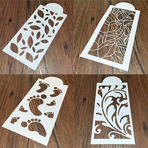 Binbe 24 Pcs Cake Decorating Stencils Floral Wedding Cake Stencil Floral Cake Templates Spray Floral Cake Molds Hollow Lace Cake Decoration Molds Diy Baking Decor Mold For Cake Decoration (24Pcs) #TOP7