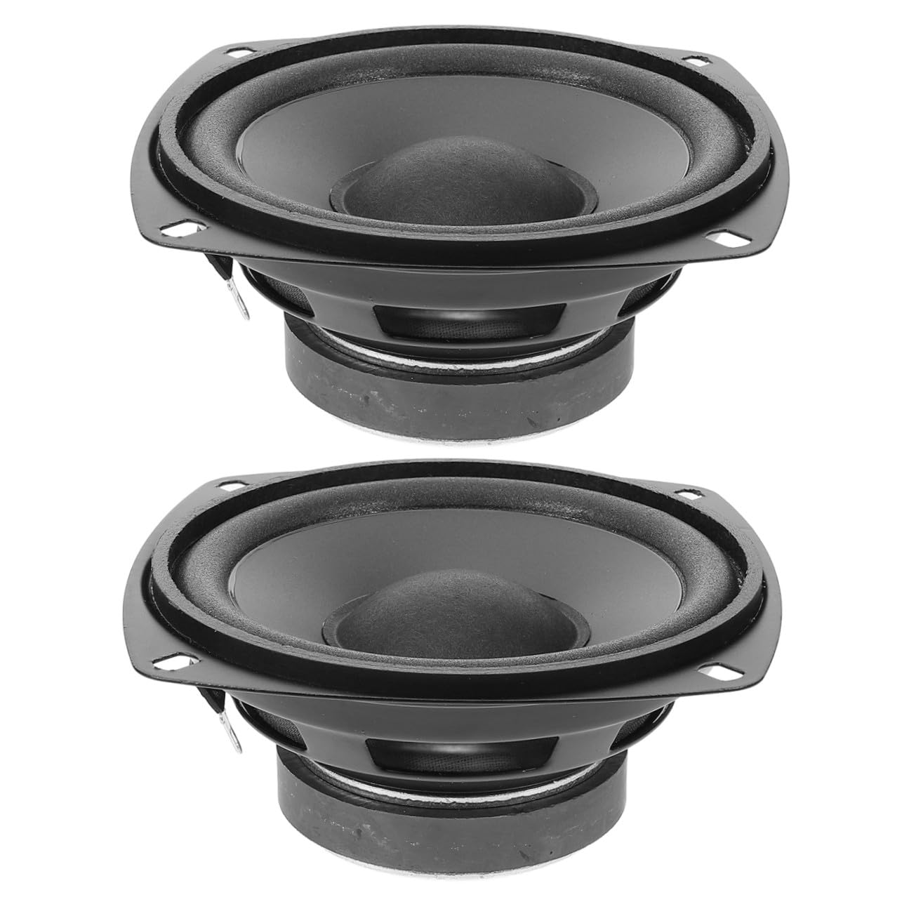GARVALON Coppia di Trombe Auto 4 Pollici Coassiali 600w Nero | Pp e Ferro, Effetto Bassa Frequenza, Installazione Semplice, Confezione da 1 Paio