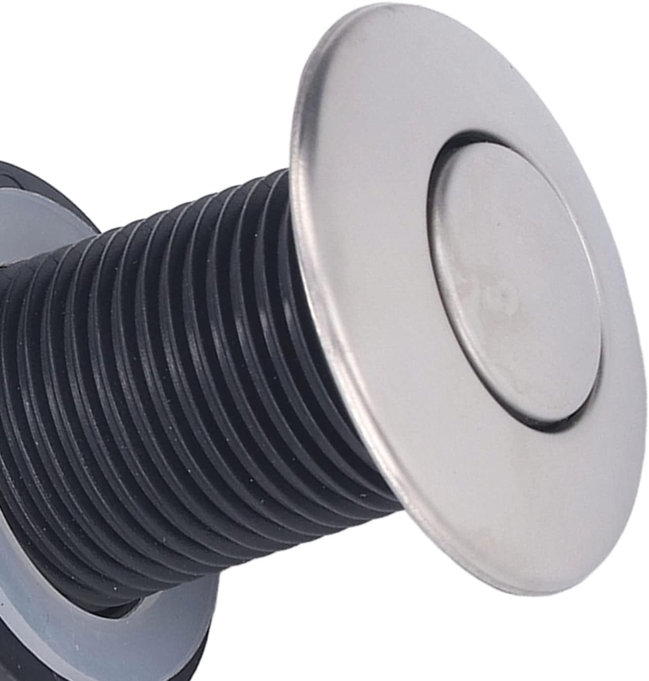 Air Switch Hose Kit, Stainless Steel Garbage Disposal Air Switch, Bathtub Switch Push Button for Electric Water Heater Massage Bathtub