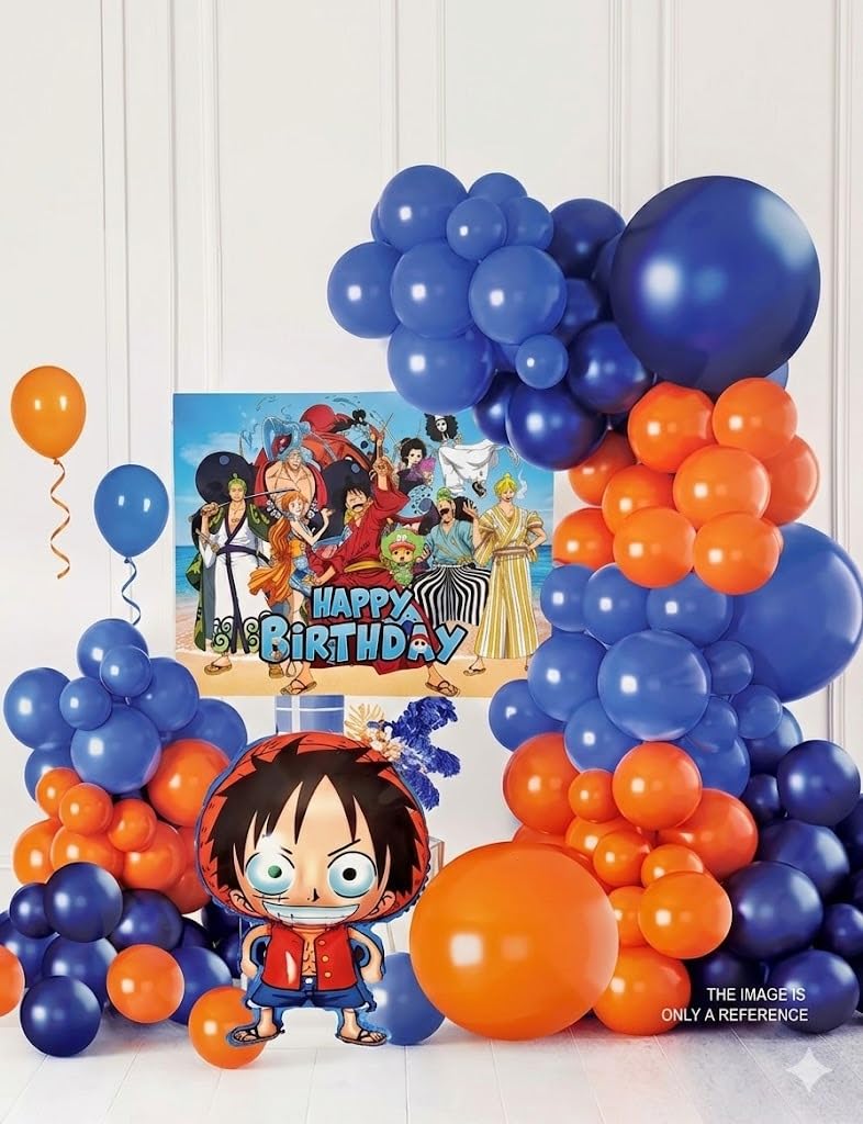 Atpata Funky One Piece Anime Birthday Decoration Kit with Happy