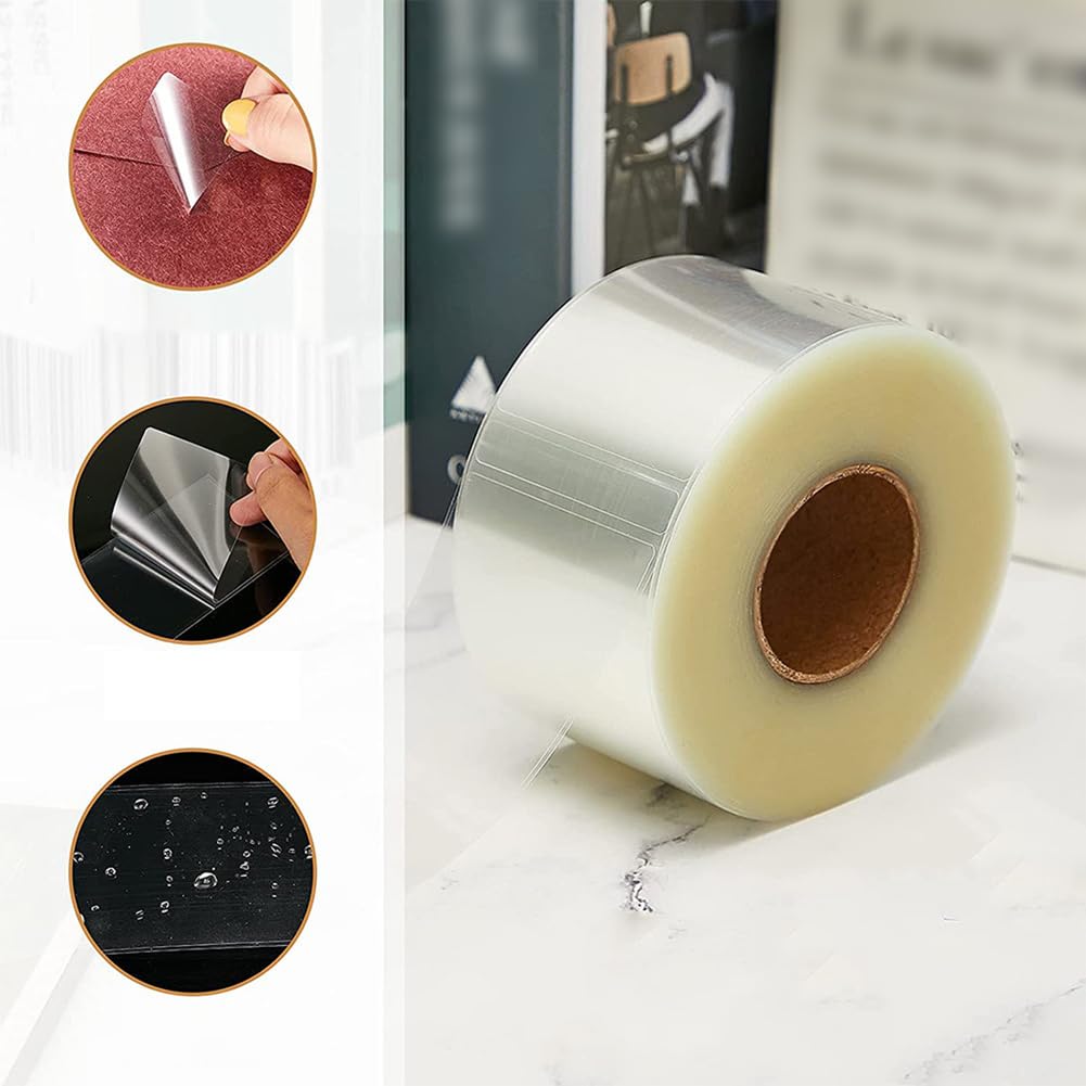 HugeDE 500 Pcs 3 x 8cm Label Protectors Clear Labels Seals Transparent Waterproof Label Sticker for Protecting Barcodes Numbers Books - Image 3