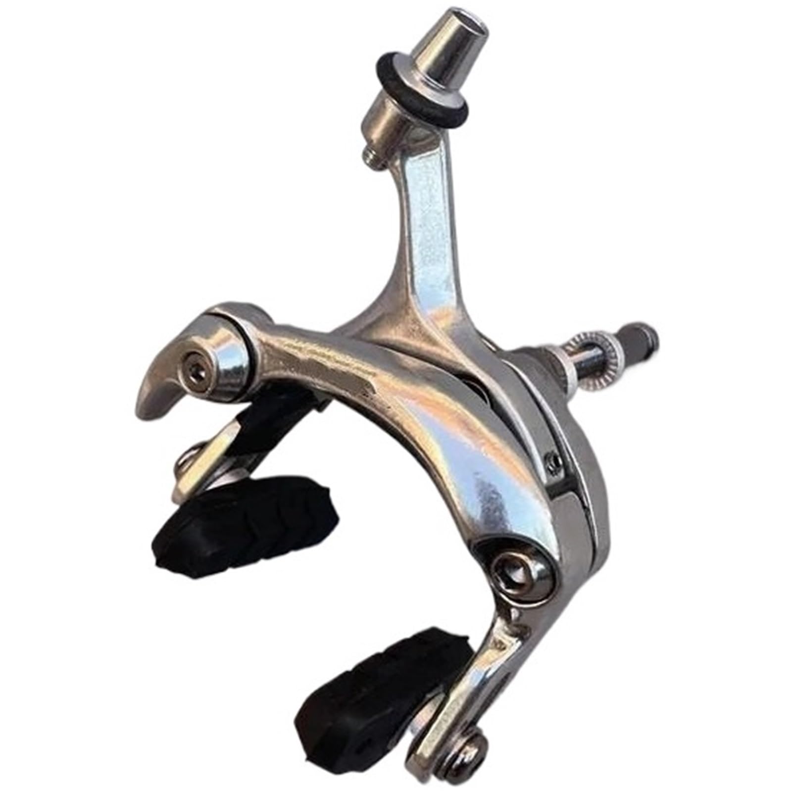 NHABXGDS Suitable for Bicycle Brake Device Fixed Gear Bicycle Road Bike Brake Device C Clamp Brake Lever(Silver Radius Front)