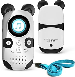 64GB Bluetooth MP3 Player for Kids, White Noise Machine for Sleep Baby, Cute Panda Portable Music Player with Speaker, 18 Soothing Sounds, Voice Recorder, FM Radio, Child Digital Audio Players