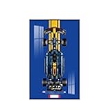 QIXINDGYH Display Wallboard for Lego 42206 Racing Car - Wall Photo Frame, Display Stand, Wall Mount Frame for Racing Car Building Set, Wall Photo Frame - 80 x 50 CM (42206 A)