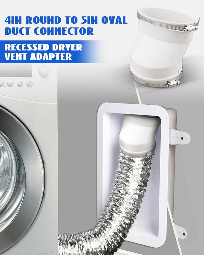Oval To Round Dryer Vent Adapter