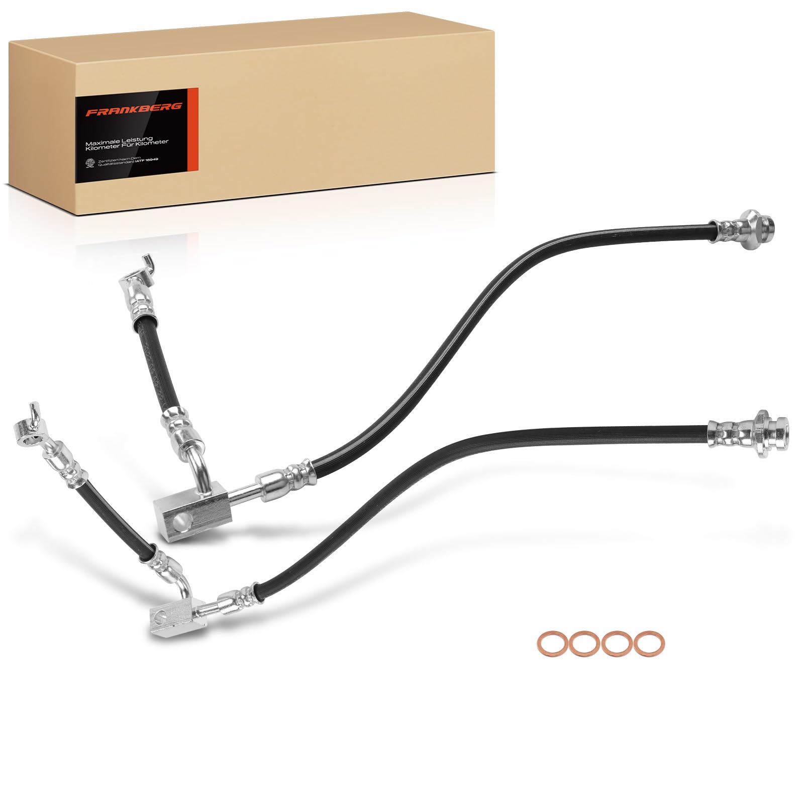 Frankberg 2 mangueras de freno delanteras izquierda y derecha 46210ZV01B | Compatible con: QX56