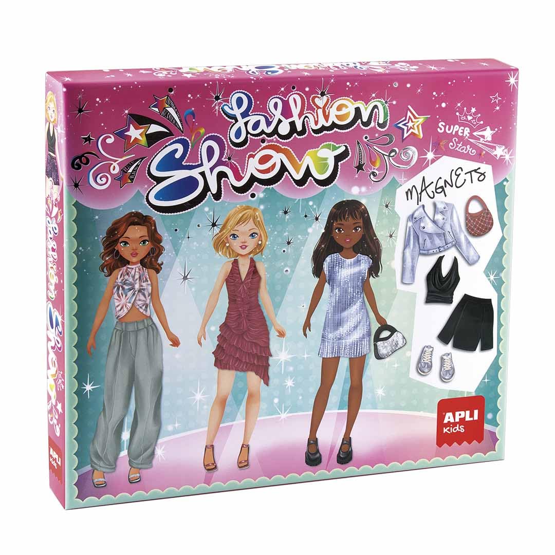 APLI Kids 19799 - Magnets Fashion Show, Gioco magnetico per creare abiti per bambini a partire da 6 anni, CREA I tuoi look e diventa stilista