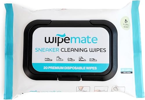 WIPEMATE Limpiador desechable de tenis y suelas, toallitas de limpieza prémium para tenis, toallitas rápidas Wipe Mate que eliminan la suciedad, la