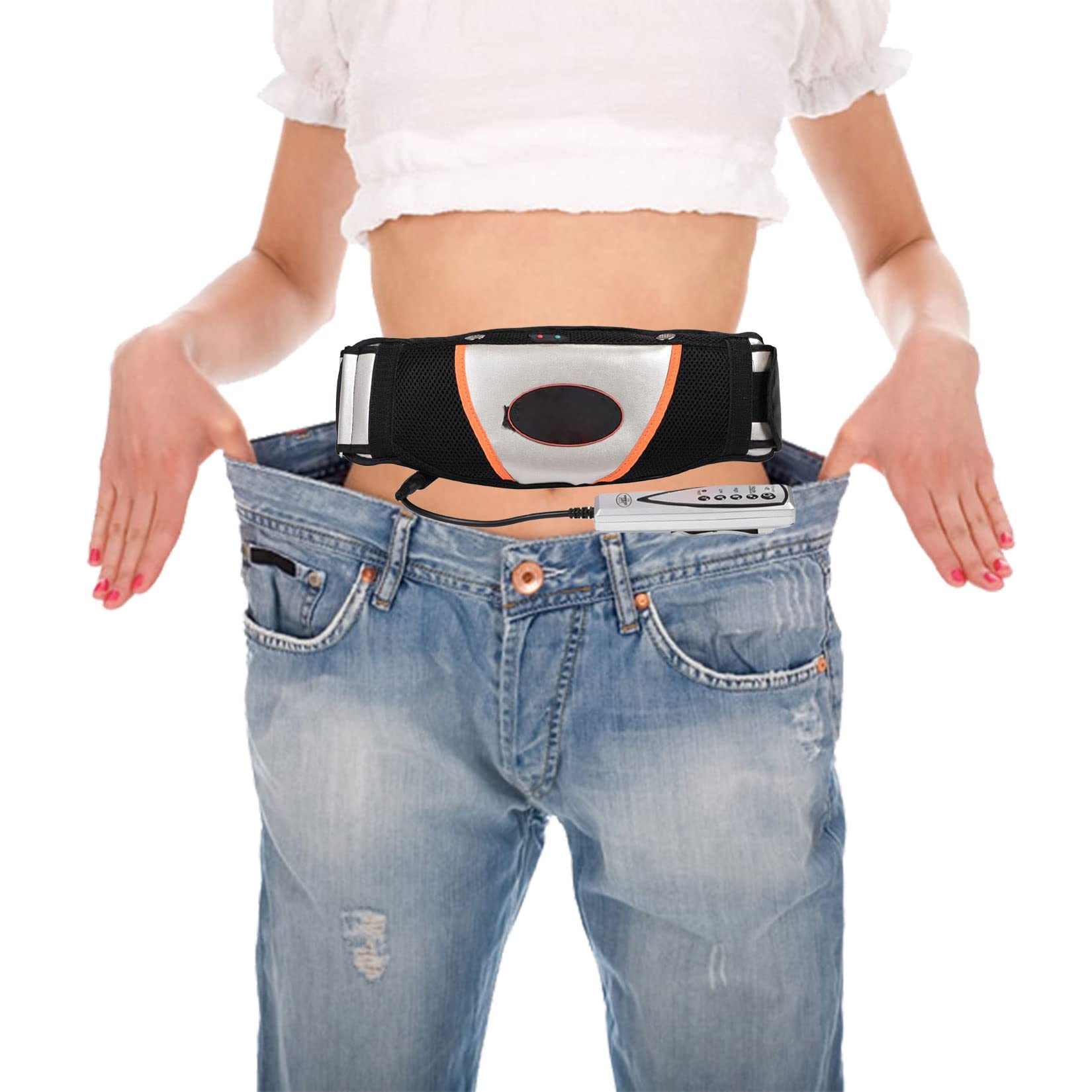 Electric Vibrating Massager Waist Trimmer Slimming Heating Belt, for Weight Loss Burning Fat on Belly,Lumbar Abdominal Leg Cramps Pain Relief