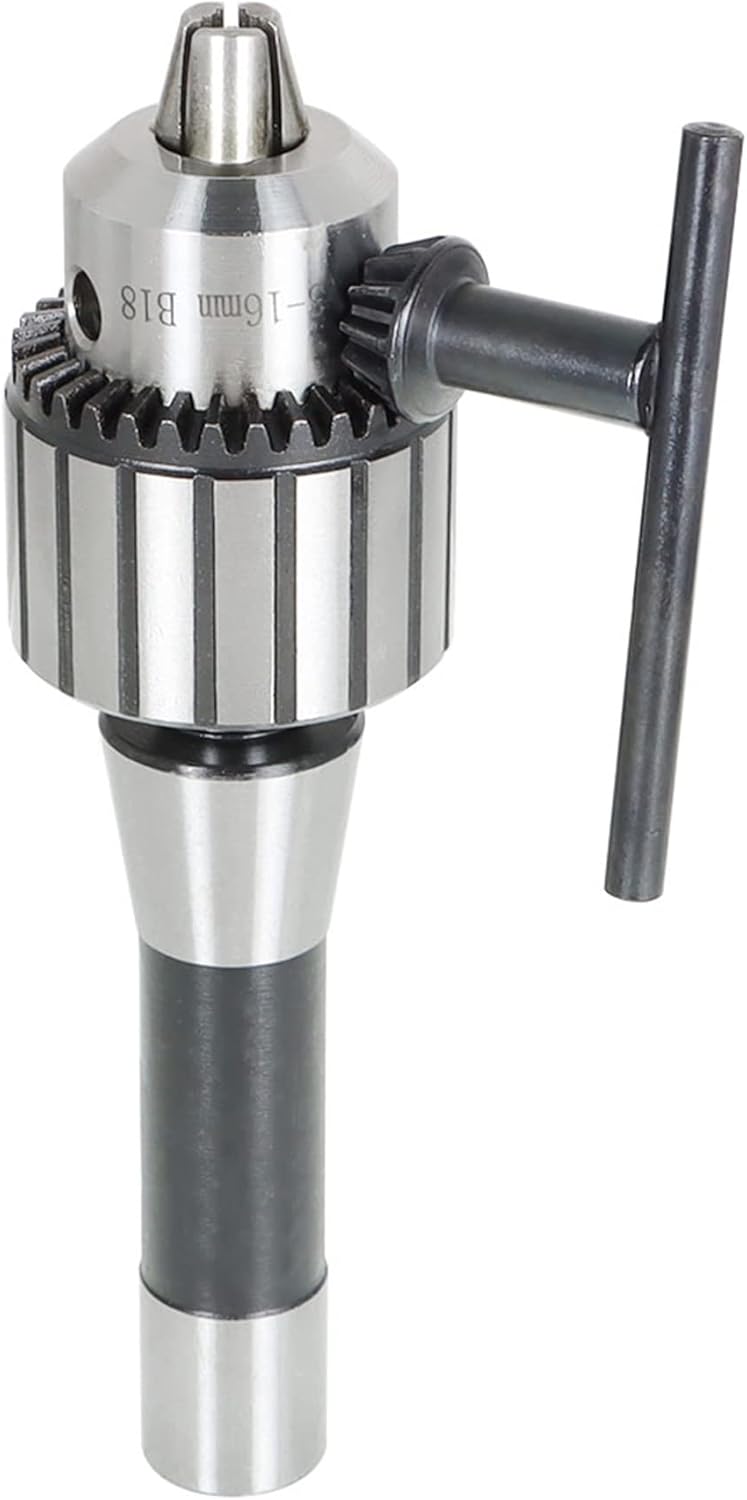 1/8-5/8 R8-B18 Super Heavy Duty Drill Chuck with Drill Chuck Tightening Key Fit for CNC Lathe Milling Drill Machine