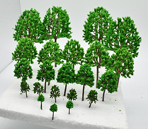 23Pcs Model Trees Scenery Model Plastic Artificial Layout Rainforest Diorama, Building Model Trees, Fake Trees For Projects Model Train Railways Architecture Landscape #TOP7