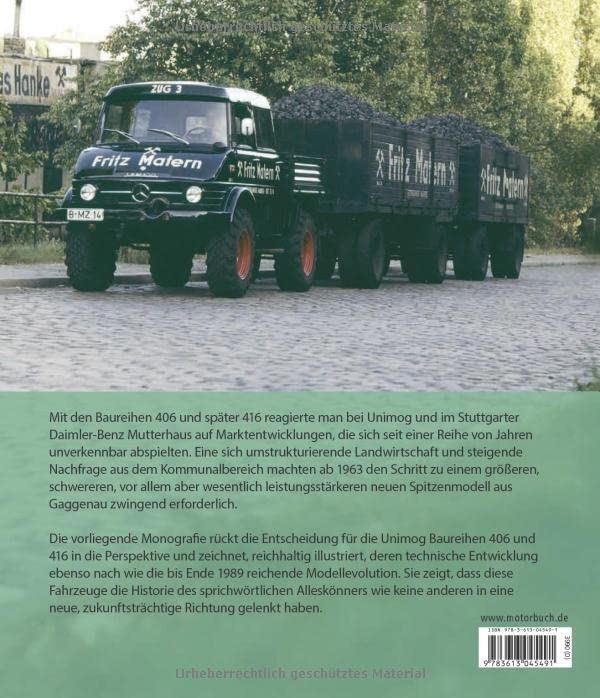 Unimog 406/416 with a trailer loaded with coal