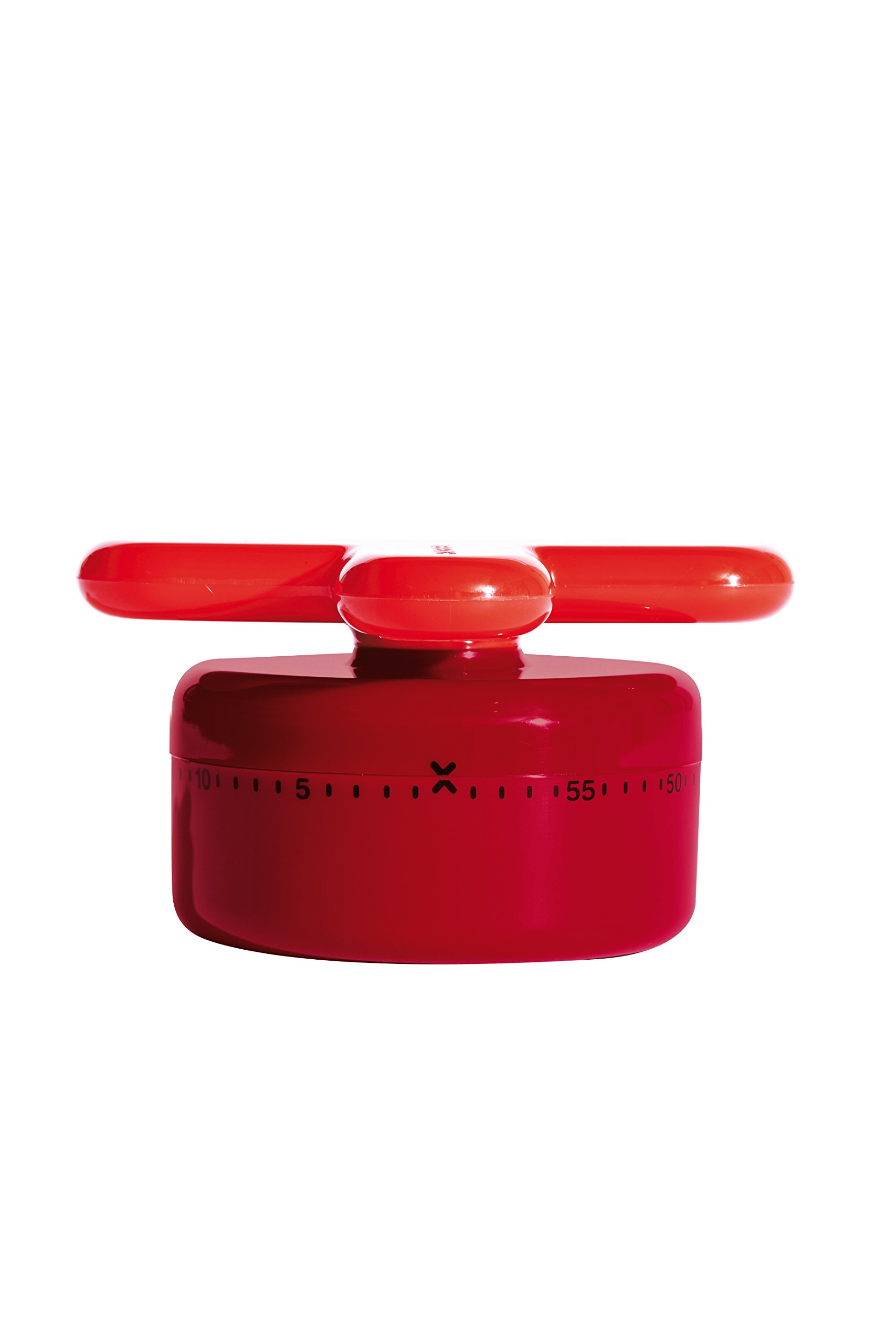 Viceversa MayDay Timer, Plastica, Rosso, 9x9x5 cm