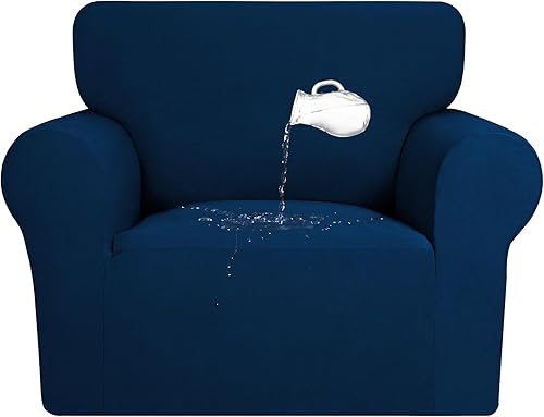 Miniatura 1 de PureFit Funda de sofá 100 % impermeable doble para sofás y sofás, funda elástica de forro polar antideslizante, lavable, protector de muebles a