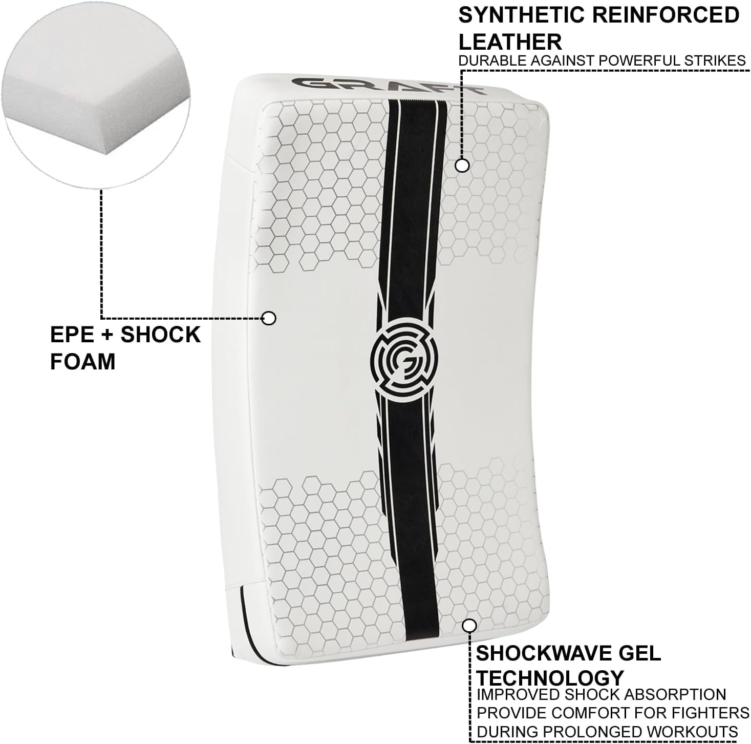 MAXSTRENGTH Graft Box-Elite Curved Strike Shield, kickboxing duża ciężka kopanie uderzająca podkładka do ciała sztuki walki - taekwondo-karate cel-wykrawanie
