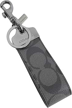 新品未使用 COACH シグネチャー キャンバス ソーホー キーリング 黒 COACH コーチ ☆COACH☆ ジップ キーケース シグネチャー
