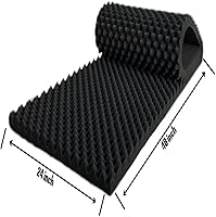 Vista 3 de 4 Pack Egg Crate Foam Sound Proof Foam Panels for Walls,48''X24''X2'' inch Acoustic Panels, high-Density Fireproof soundproof Wall Panels