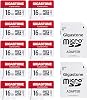 Gigastone] 16GB 10-Pack Micro SD Card, Camera Plus, MicroSDHC Memory Card for Wyze Cam, Security Camera, Full HD Video Recording, UHS-I U1 Class 10, up to 85MBs, with MicroSD to SD Adapter