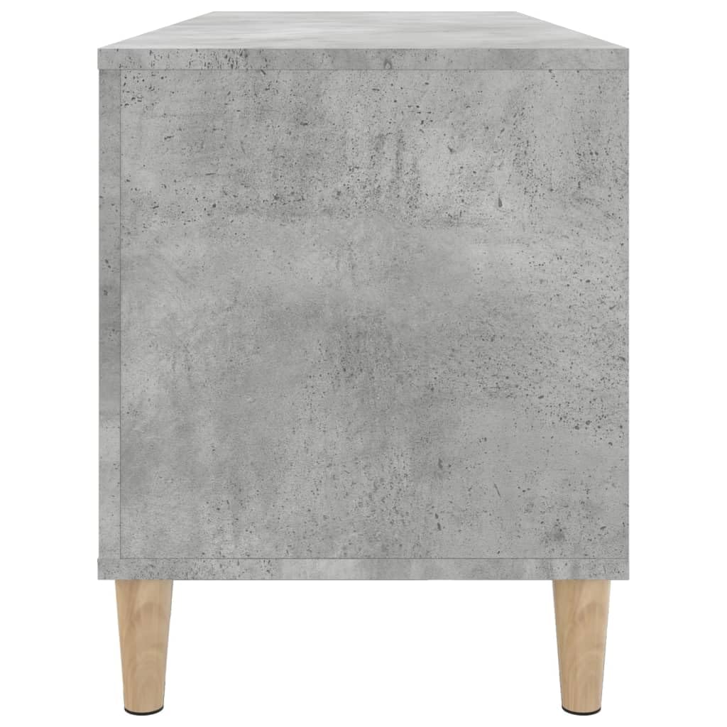 Festnight Porta Dischi Vinile, Libreria per Soggiorno, Mobile da Ingresso, in Legno Multistrato Grigio Cemento 100x38x48 cm