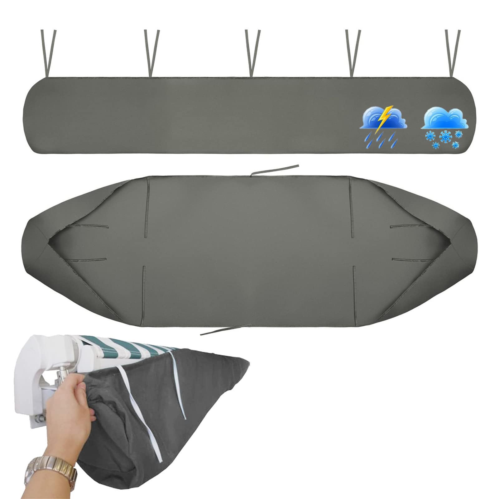 Sac De Protection pour Store Banne, 2m-5m Housse De Protection Anti-poussière pour Auvent De Terrasse Housse De Rangement pour Auvent De Terrasse