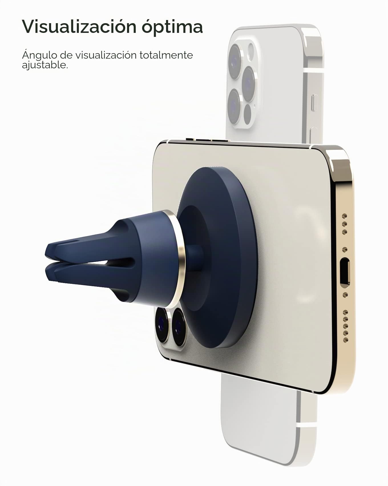 iOttie Velox MagSafe - Soporte magnético para teléfono de Coche Compatible con Rejilla de ventilación de Aire, para iPhone 12/13/14/15/16 Series y teléfonos Android a través del Adaptador de Anillo