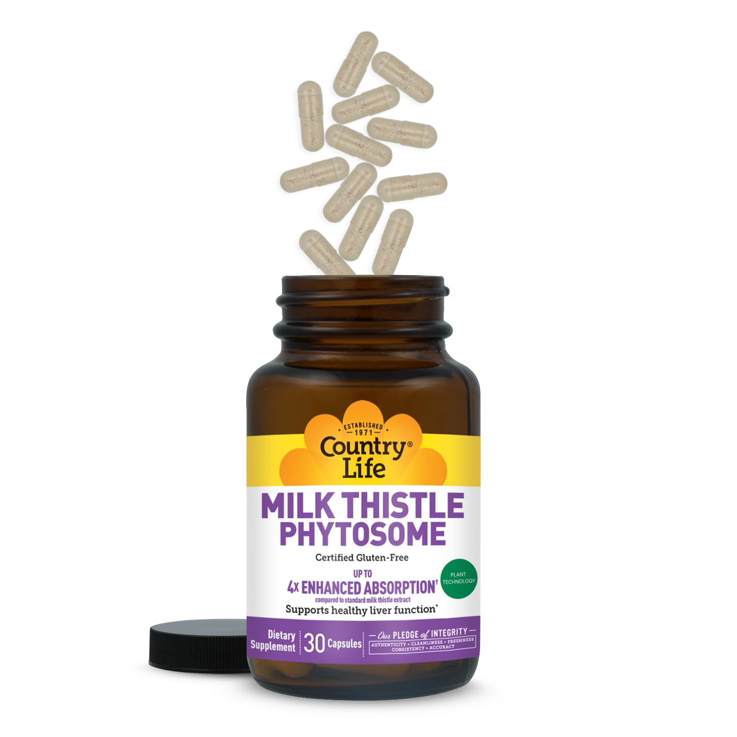 Country Life Milk Thistle Phytosome Supplement, 30 Capsules — Amazon image 7