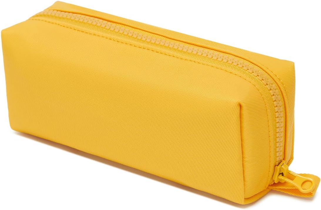 Pencil Case Durable Oxford Fabric Pouch Bag for Pens-Stylish and soft (Yellow)
