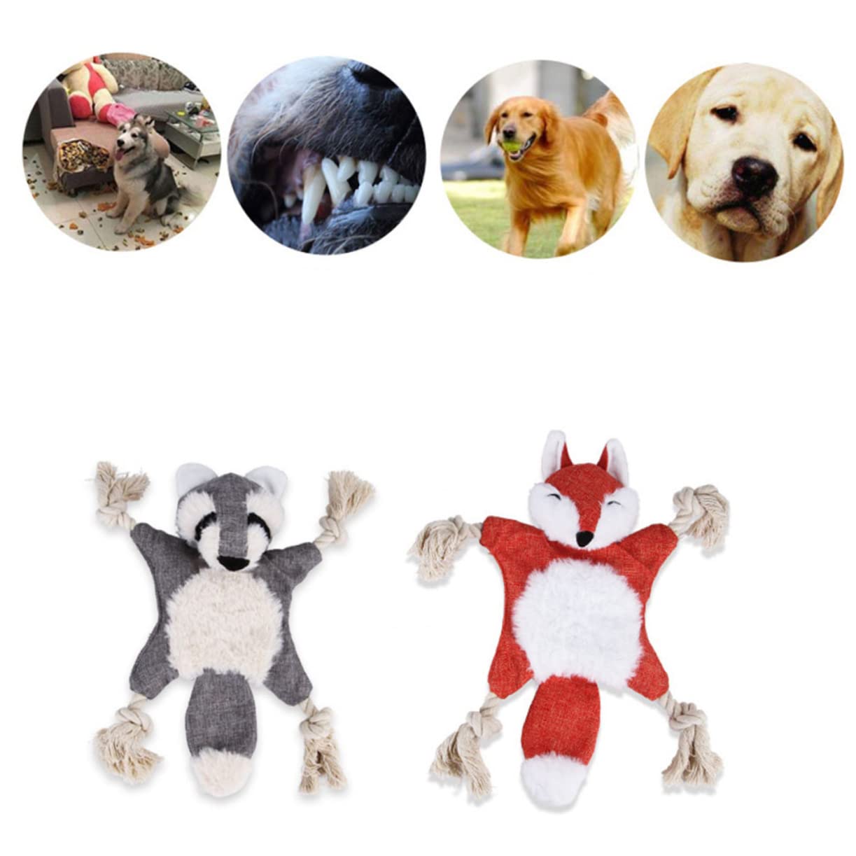 ibasenice 3 Pièces Jouets pour Chiens pour Grands Chiens Animaux Jouets pour Chiots pour Indestructible De Dentition pour Chiot pour Froissé Grand Animal
