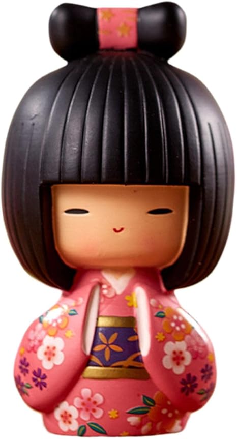 Amazon Co Jp Pewete こけし人形 着物こけし 女の子こけしドール 着物人形 和服人形 和服ドール 置物 人形 着物ドール かわいい 民芸品 伝統工芸品 装飾 プレゼント おみやげ コレクタブル ピンク おもちゃ