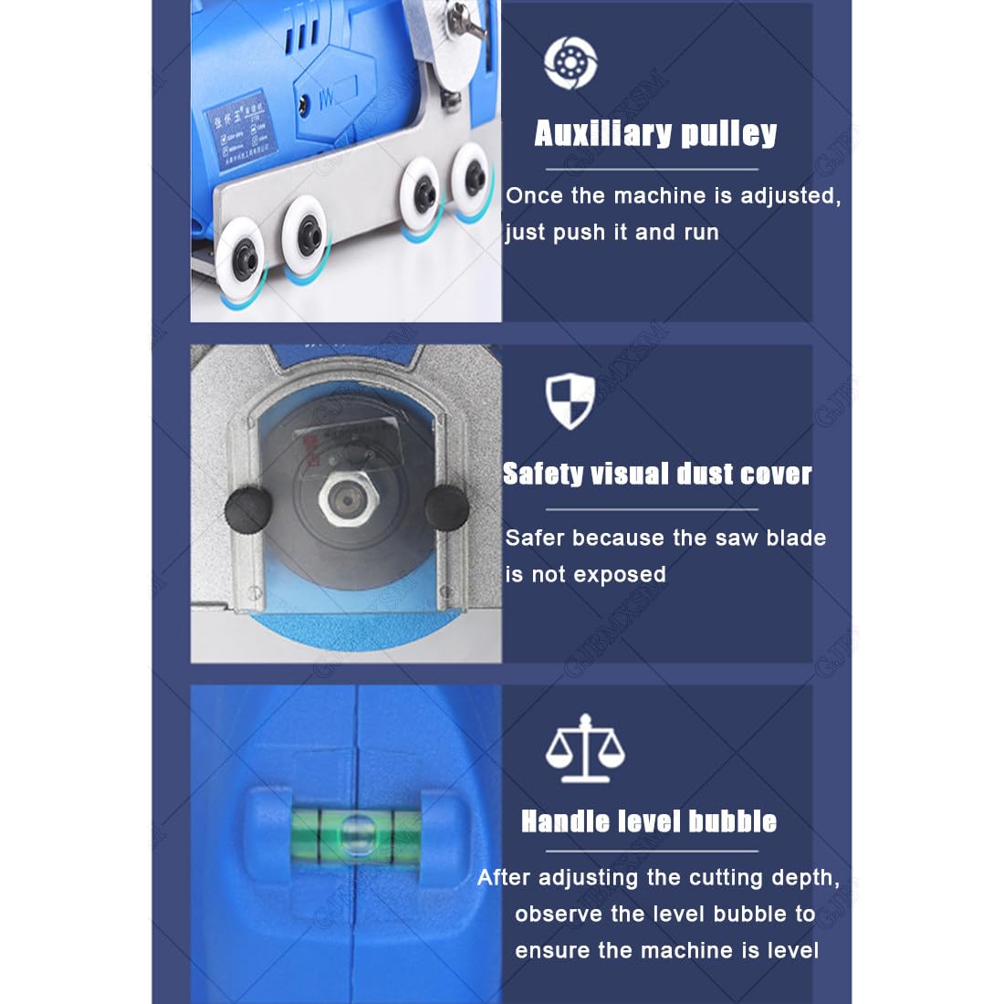 Cortador de juntas de azulejos, máquina de limpieza de grietas y ranurado de profundidad ajustable con 5 cuchillas de carburo de tungsteno para eliminar lechadas difíciles y cemento