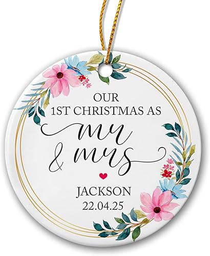 Miniatura 7 de Adorno de cerámica de Navidad para parejas, esposo, esposa, adorno de Navidad Till Death Do Us Part, adorno de Navidad de esqueleto gótico, adorno