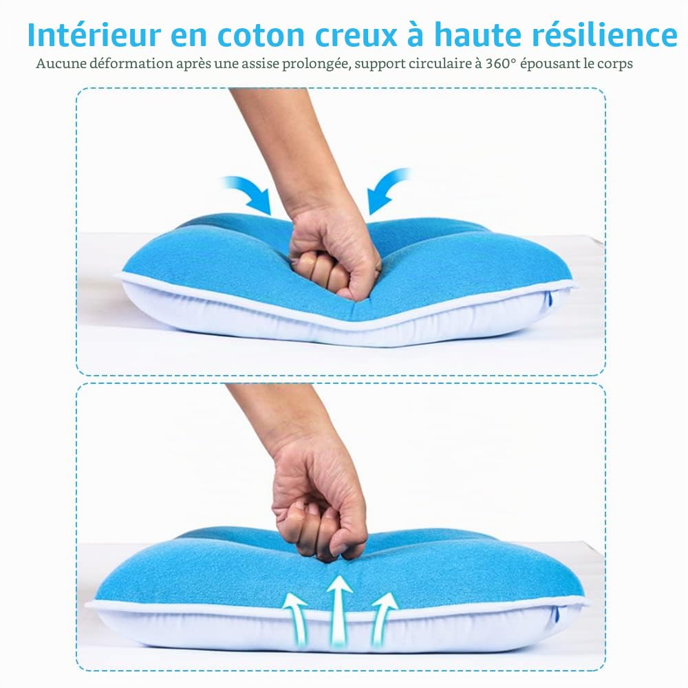 MESINURS Coussin Anti-escarres en Forme de Donut pour lit, Personnes âgées, handicapées, Enceintes (43,2 x 43,2 cm, carré)