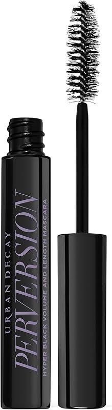 Urban Decay Perversion Lengthening + Volumizing Mascara - Intense Black | Instant Volume Length + Curl, Up to 16HR Wear, Smudge-resistant, Flake-resistant, Buildable Feathery Volume, Vegan