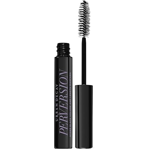 Urban Decay Perversion Volumizing Mascara (Travel Size) - Intense Black Lengthening Mascara, Smudge-Resistant, Flake-free, Lash Volume & Length, Curling & Separating, Vegan Formula - 0.13 Fl Oz