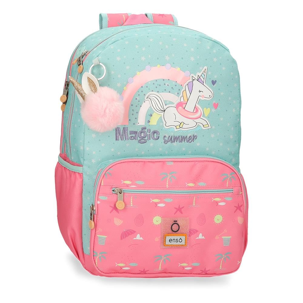 Enso Magic Summer School Backpack Multicolor 32x42x15cm Polyester 20.16L, multicoloured, School Backpack