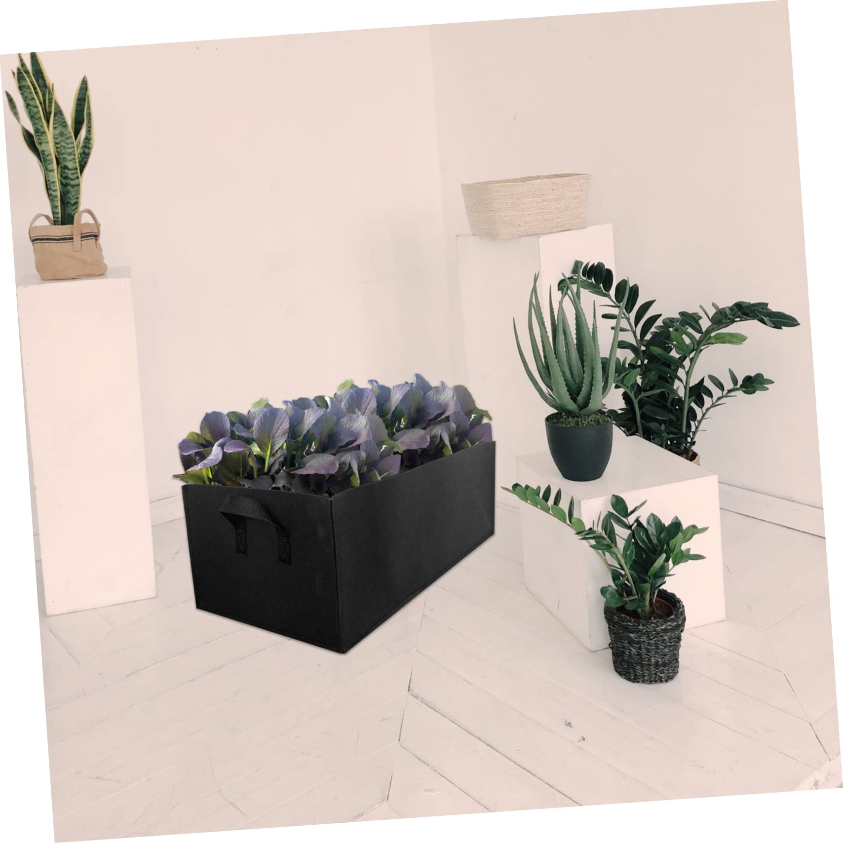 6stücke Pflanztasche Quadratisch Pflanzsack Wiederverwendbar Gartenbeutel Leicht Pflanzbeutel für Anzucht Pflanzgefäß Atmungsaktiv Drainage