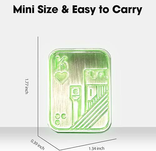 Miniatura 2 de JUDIXY Juguete para ansiedad, deslizador de póquer, tarjeta de metal que brilla en la oscuridad, para adultos y adolescentes, alivia el estrés y la