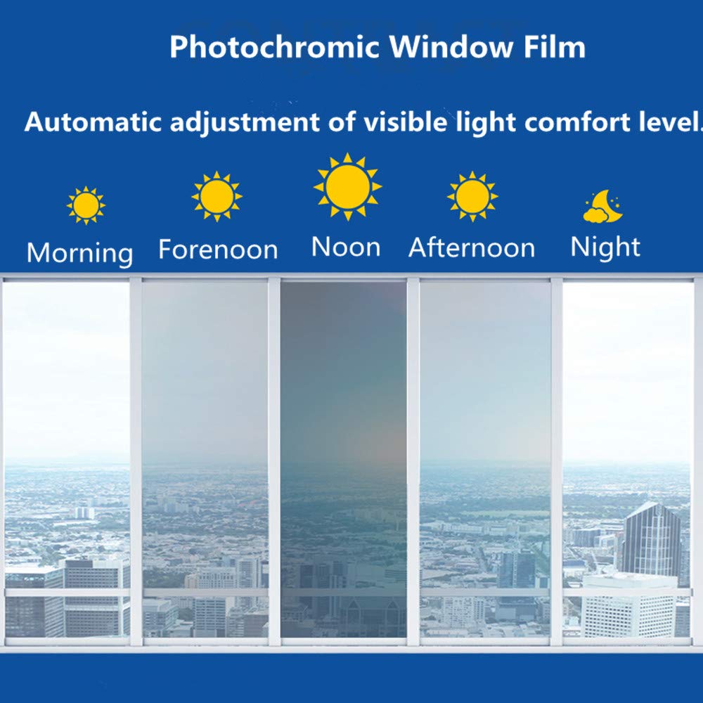 Pellicola Oscurante Vetri Auto 60 "x20" 45%-75%Vlt Film fotocromatico Nano ceramica solare Tint Sun Control Film Smart Film a controllazione otticamente Pellicola Oscurante Per Vetri Auto