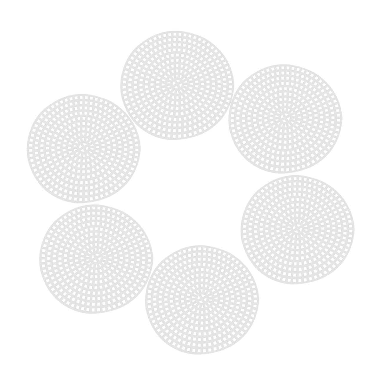 Hohopeti Portable Quilting Sheets 6pcs Circular Cross Stitch Grid Panels Mesh Sheets