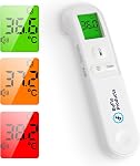 ByFloProducts, Thermometer Adult and Baby, Forehead Digital Thermometer, Infrared Thermometer, Memory and Fever Alarm, Easy to Use, 1 Second Reading Temperature
