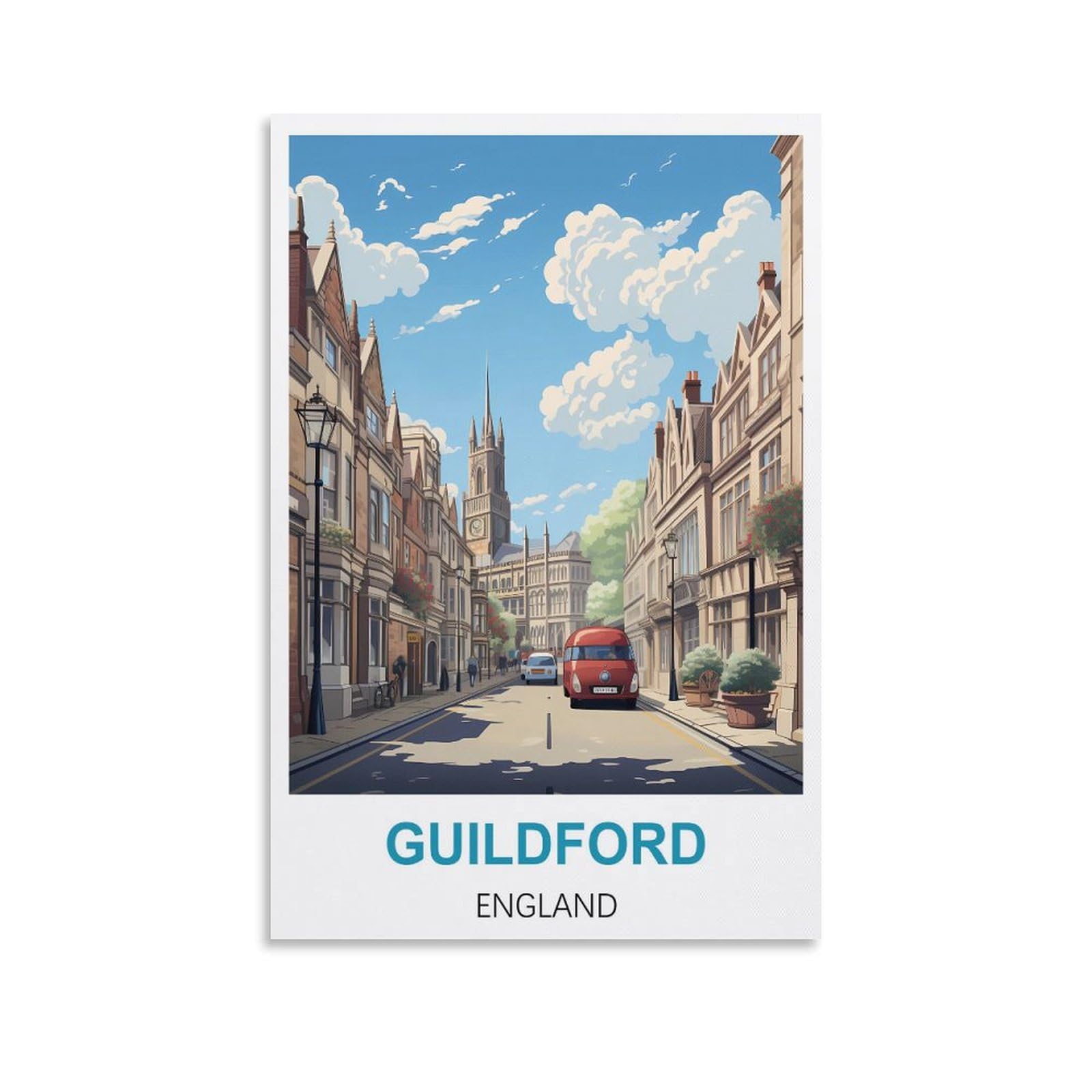 EZMLFA 5D Diamond Painting Kits for Adults,Guildford Englands,Diamond Painting,Landscape Gem Art Kits Adult and Crafts Home Decor 40x50cm