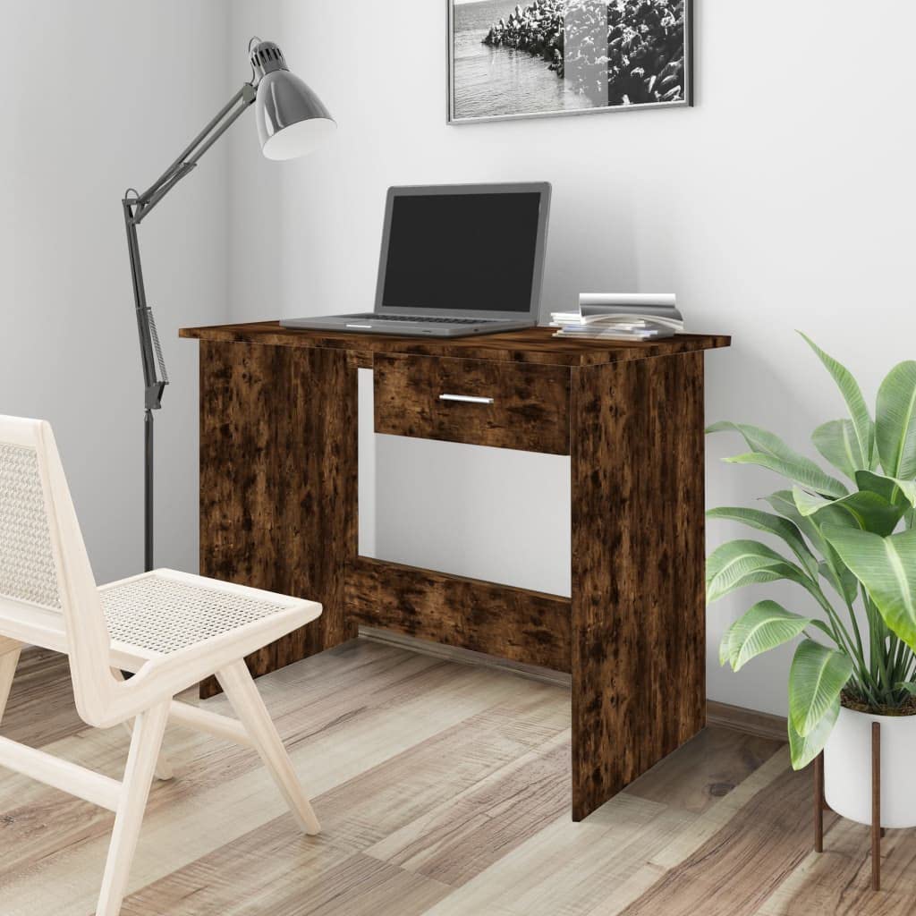 Scrivania, tavolo da gioco, scrivania per computer, console, tavolo da ufficio, adatto per soggiorno, sala giochi, ufficio, studio, incenso, 100 x 50 x 76 cm, materiale in legno